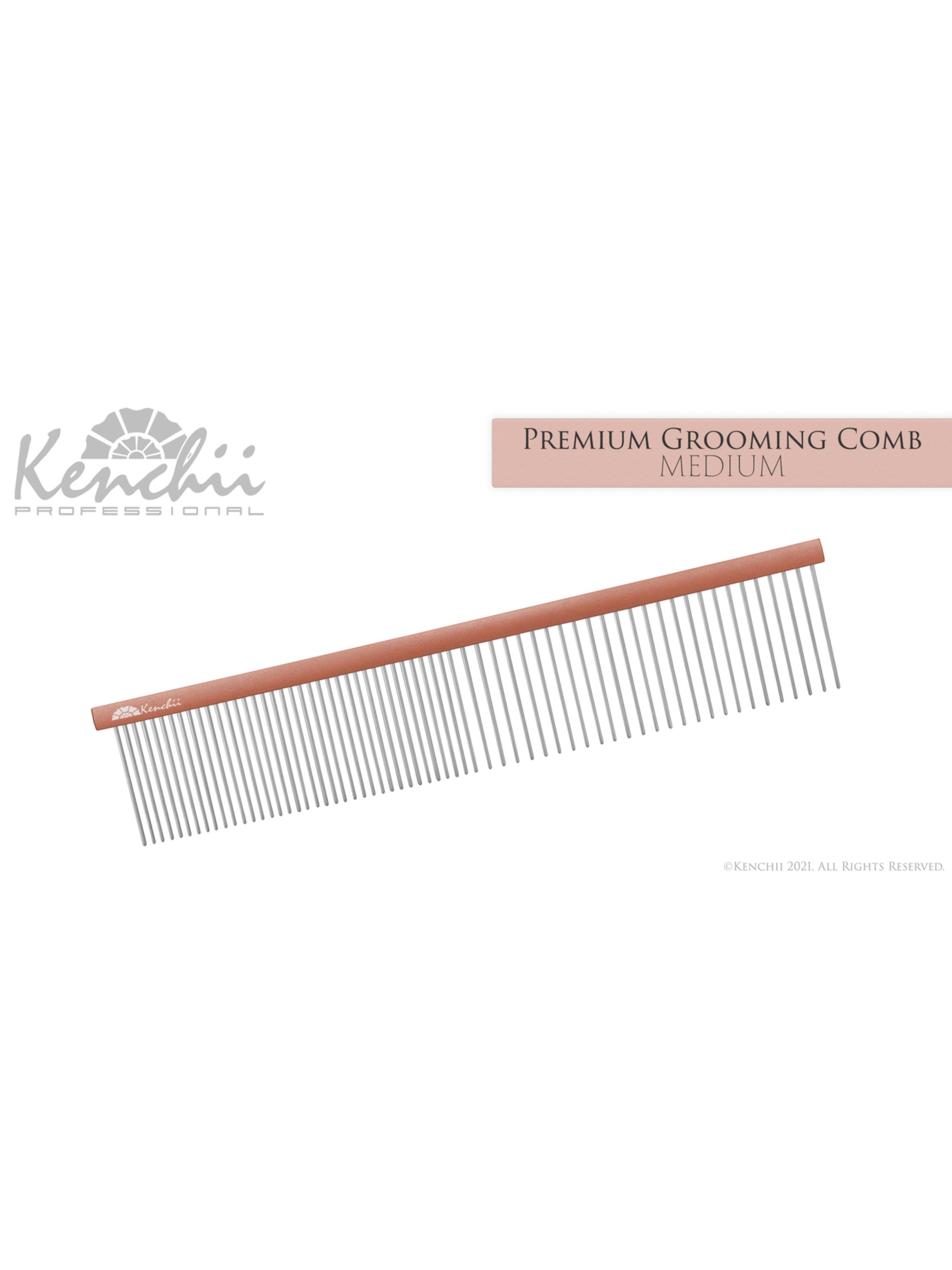 KENCHII - Peigne Medium / ROSE GOLD - 19 cm