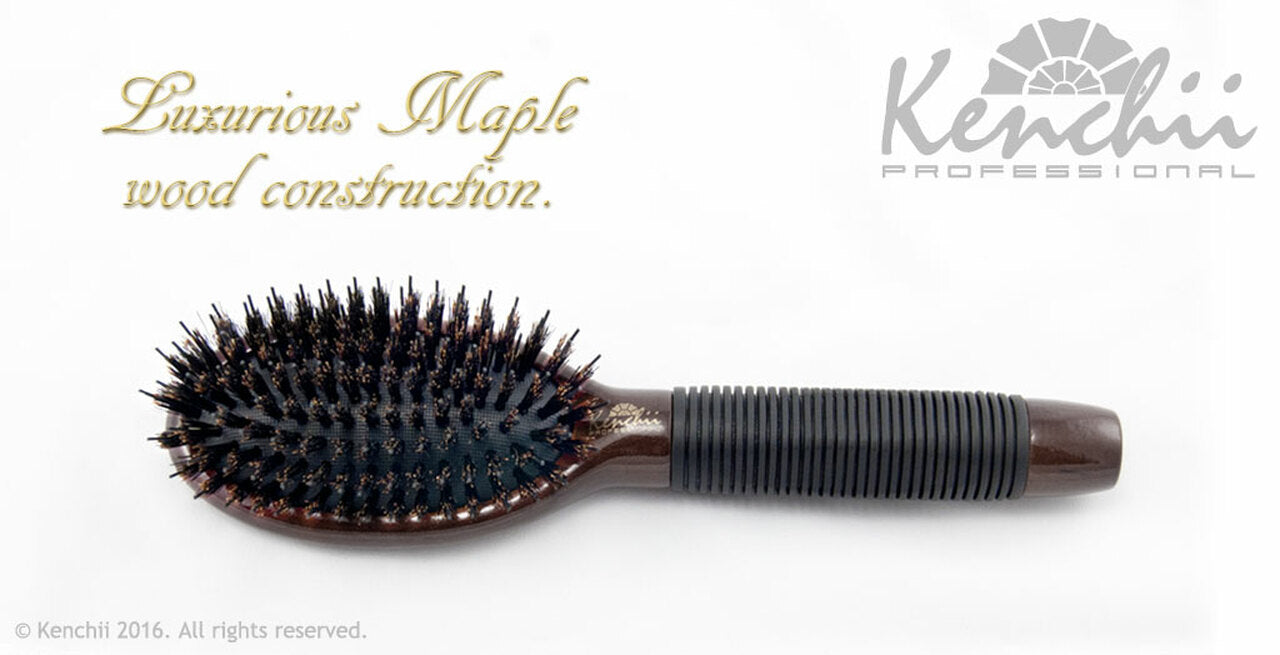 Brosse KENCHII en poil de sanglier - Grande