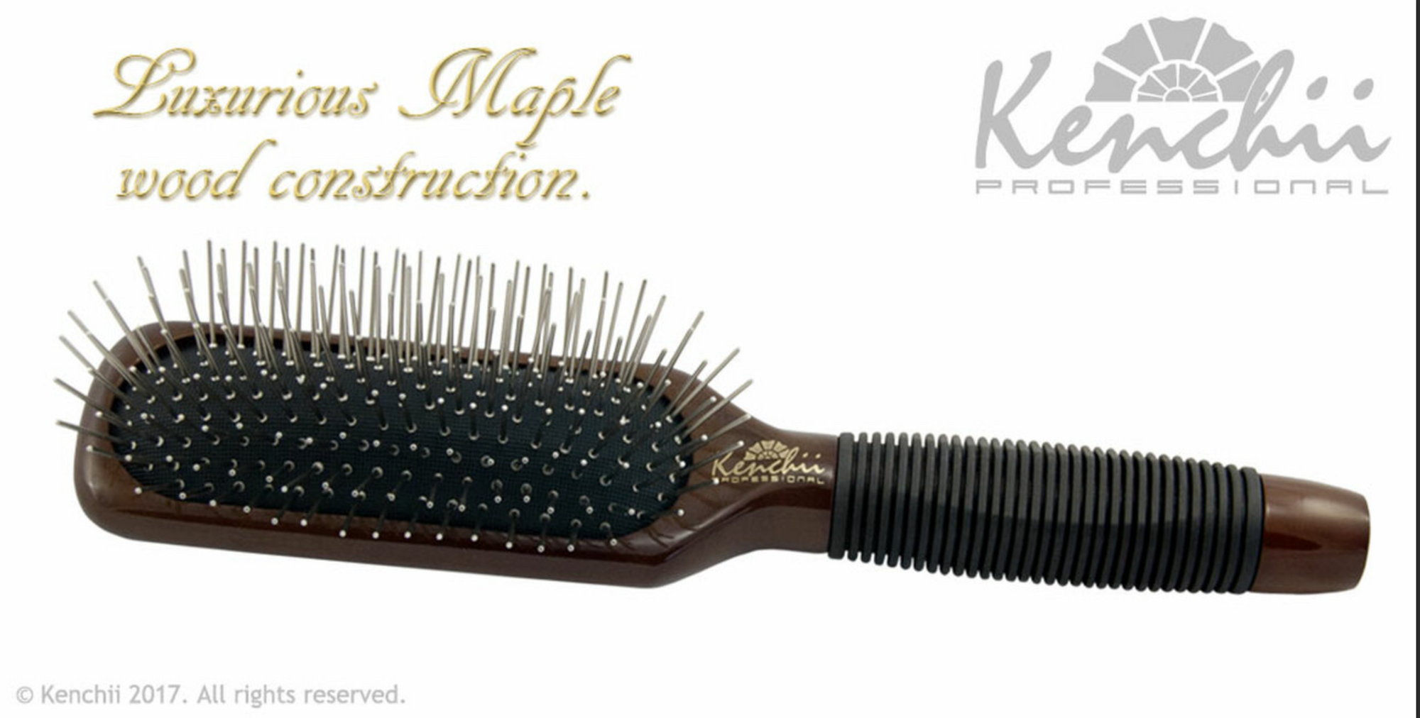 KENCHII - Brosse Rectangulaire à picots métal - Taille Moyenne