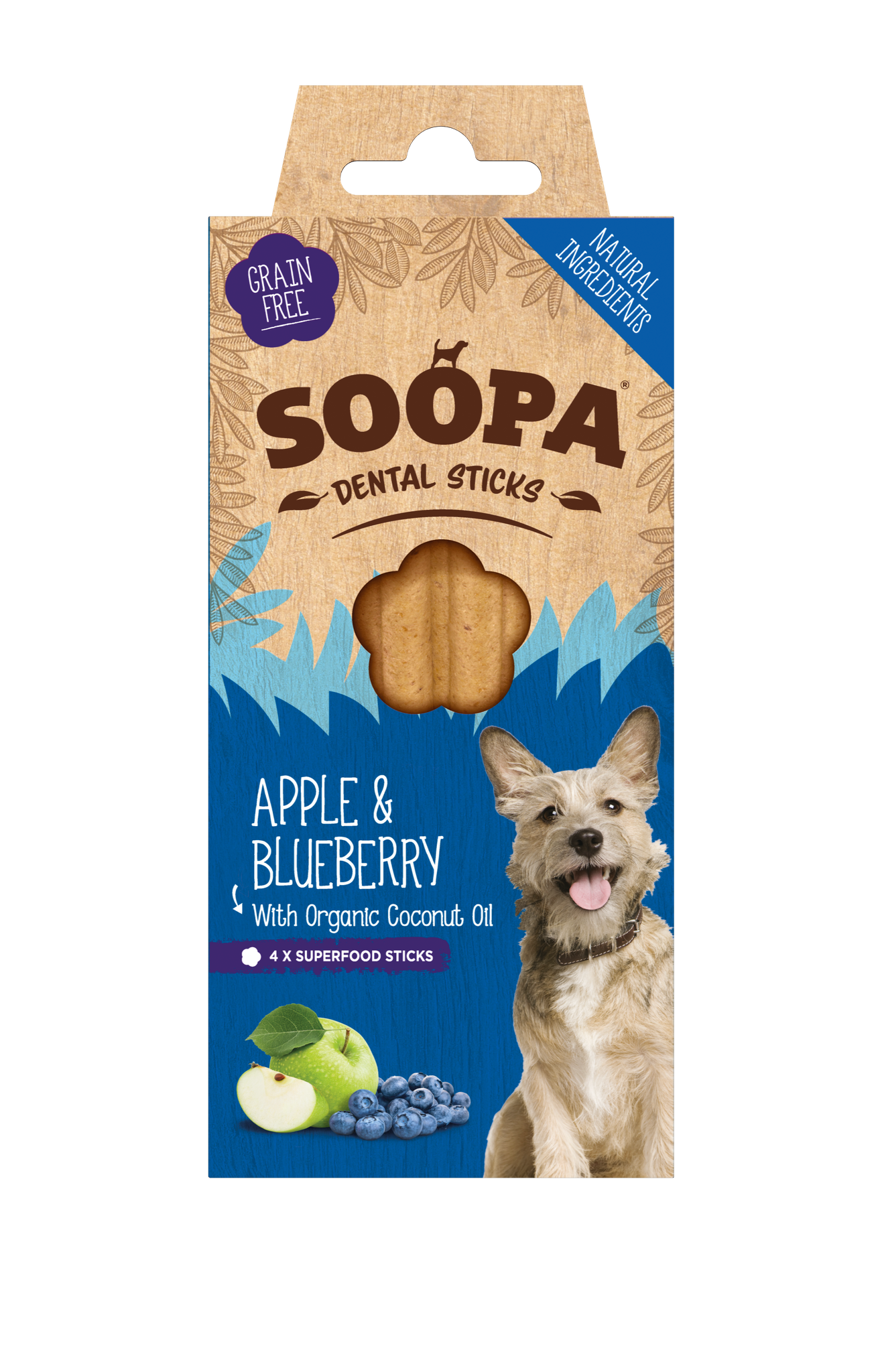 Sticks dentaires Soopa - Myrtille et Pomme