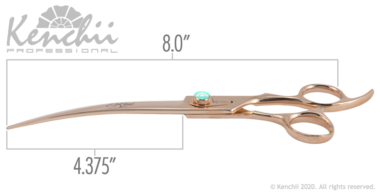 KENCHII - ROSE GOLD - Ciseaux Courbe 8"/ 20 cm