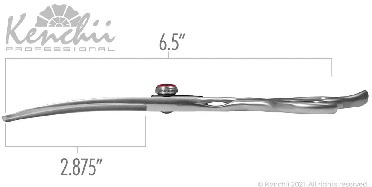 KENCHII - LOVE - Ciseaux Pointe Ronde - incurvée - 6,5" / 16.5 cm