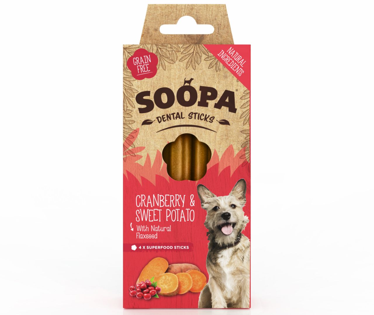 Sticks dentaires Soopa - Canneberge et Patate Douce